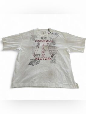 Miharayasuhiro White Graphic Chinatown New York Tee